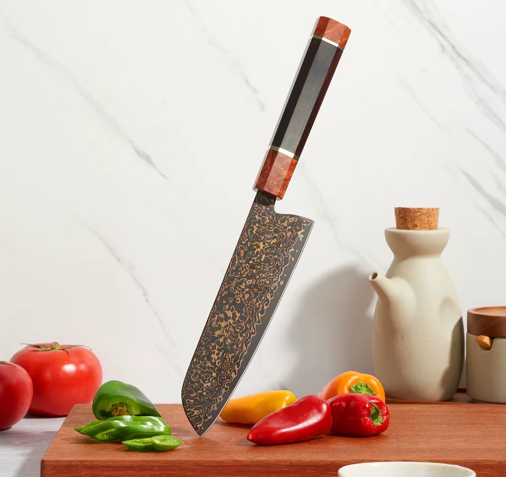 Damaškový kompozit Cu Copper Santoku 02
